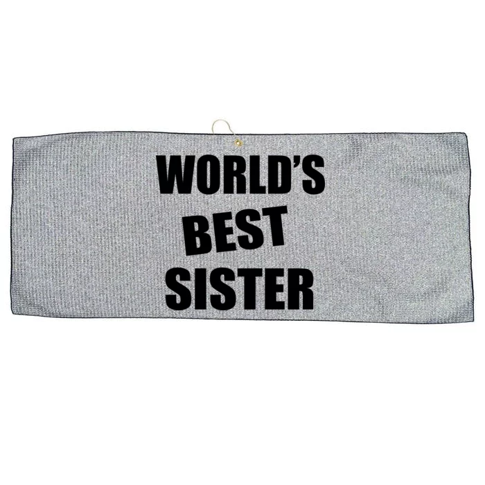 World's Best Sister Large Microfiber Waffle Golf Towel