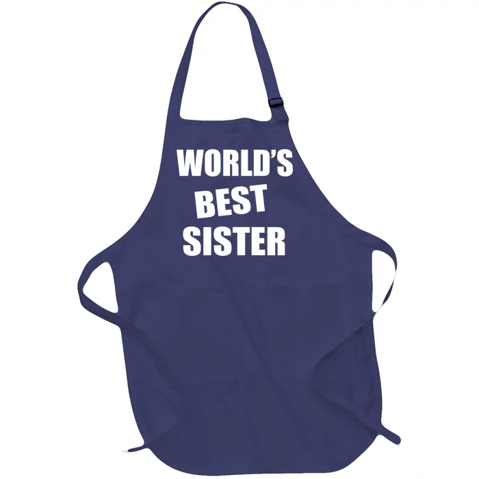 World's Best Sister Full-Length Apron With Pocket