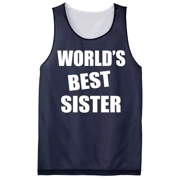 World's Best Sister Mesh Reversible Basketball Jersey Tank