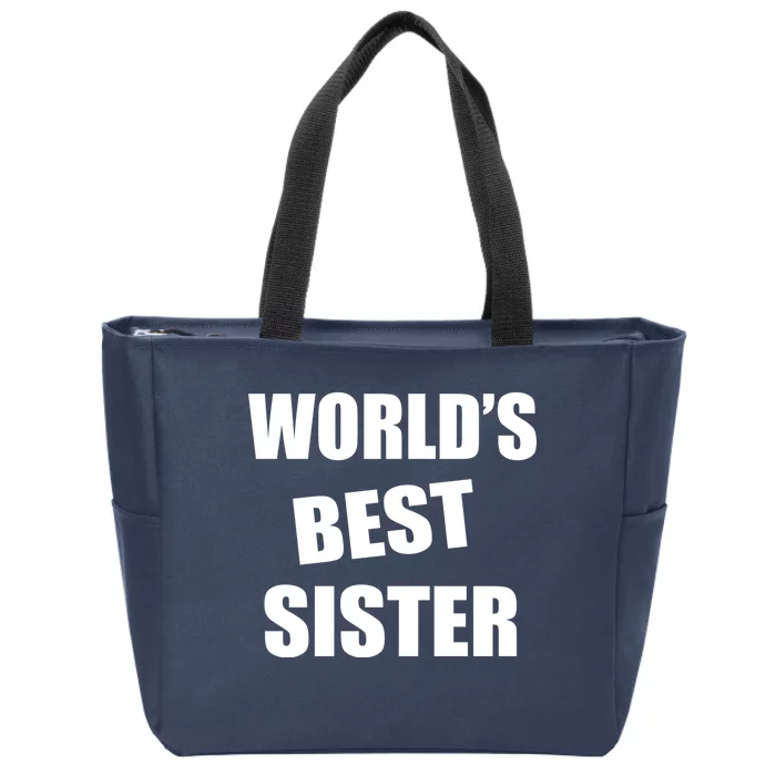 World's Best Sister Zip Tote Bag