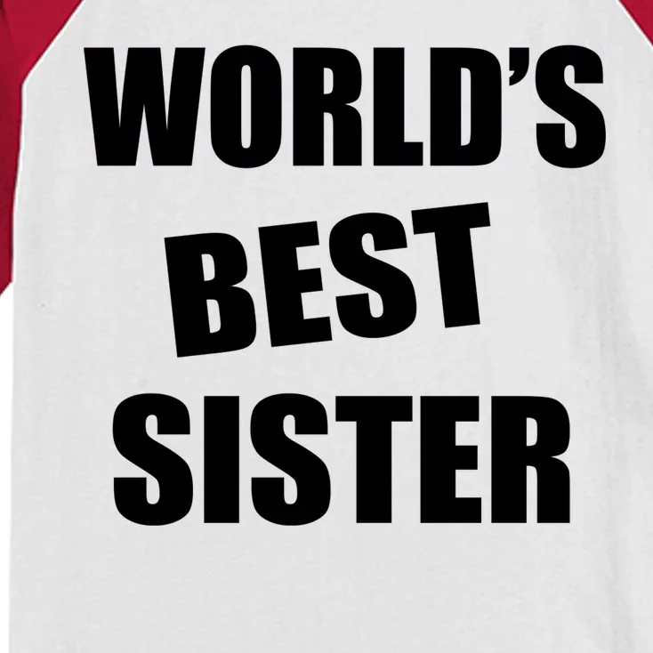 World's Best Sister Kids Colorblock Raglan Jersey