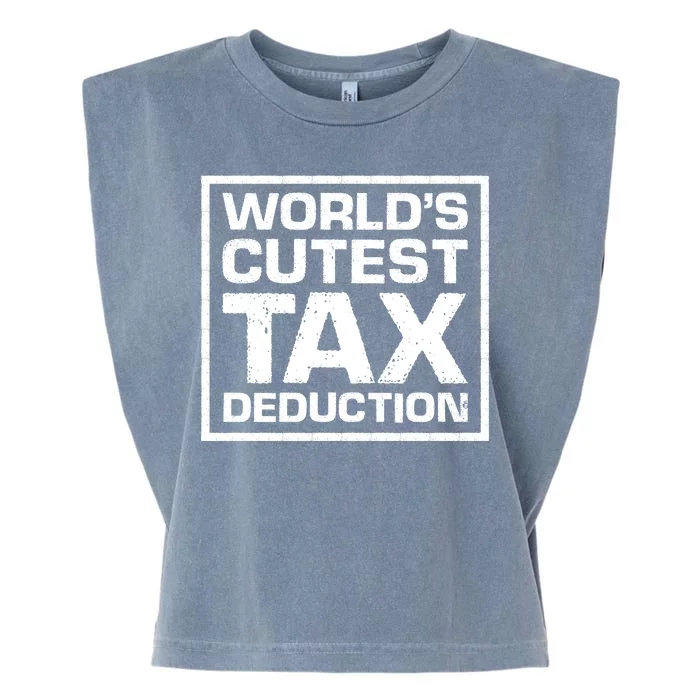 World's Cutest Tax Deduction Garment-Dyed Women's Muscle Tee