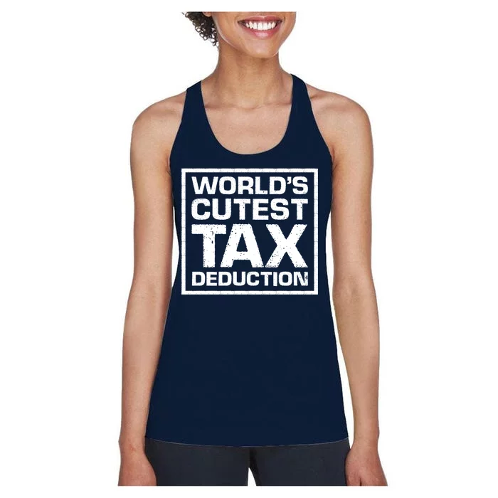 World's Cutest Tax Deduction Women's Racerback Tank