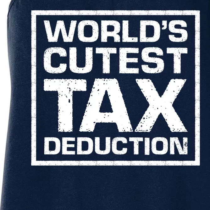 World's Cutest Tax Deduction Women's Racerback Tank