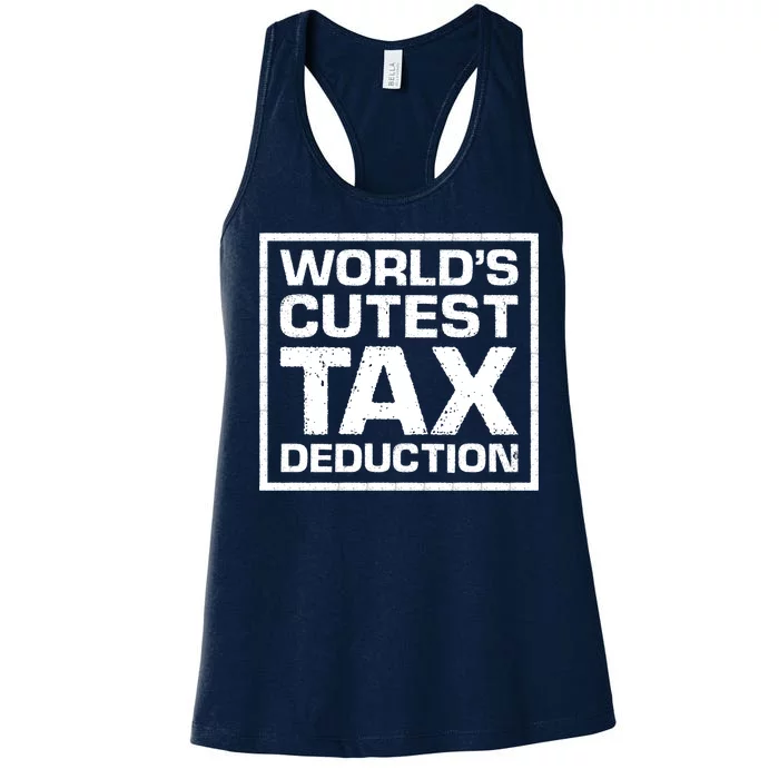 World's Cutest Tax Deduction Women's Racerback Tank