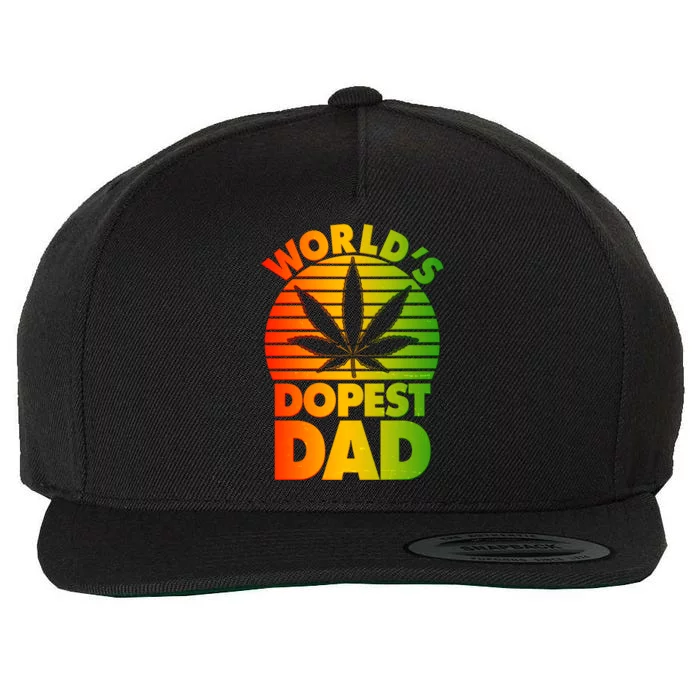 World's Dopest Dad Wool Snapback Cap