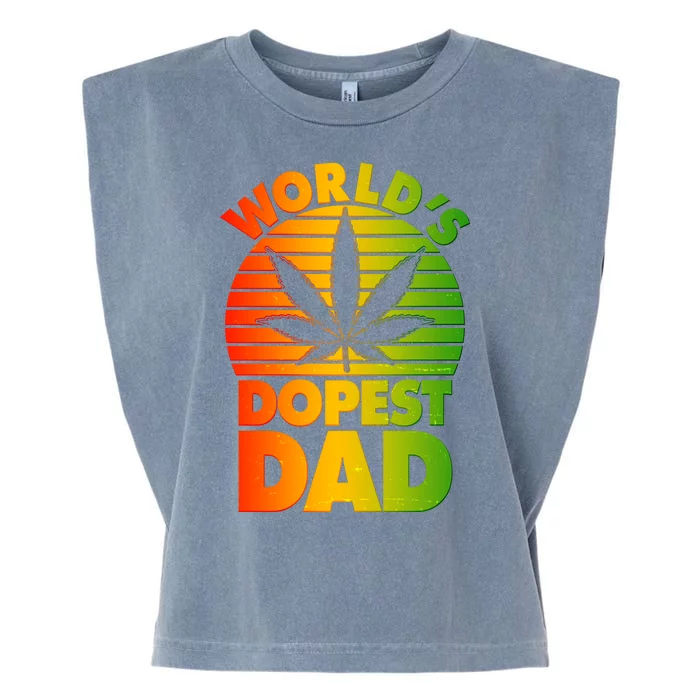 World's Dopest Dad Garment-Dyed Women's Muscle Tee