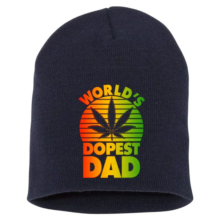 World's Dopest Dad Short Acrylic Beanie