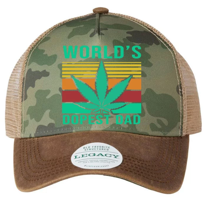 World's Dopest Dad Funny Retro Legacy Tie Dye Trucker Hat