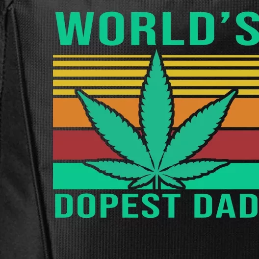 World's Dopest Dad Funny Retro City Backpack