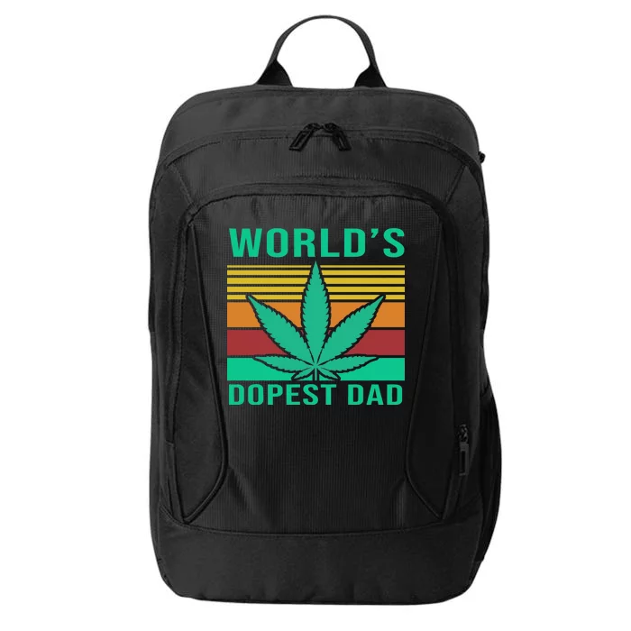 World's Dopest Dad Funny Retro City Backpack