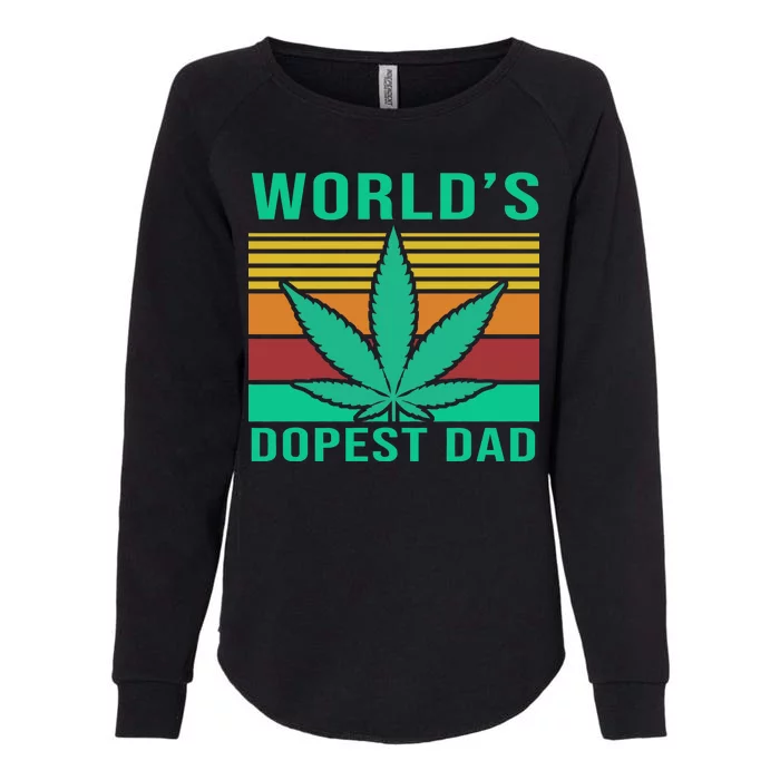 World's Dopest Dad Funny Retro Womens California Wash Sweatshirt