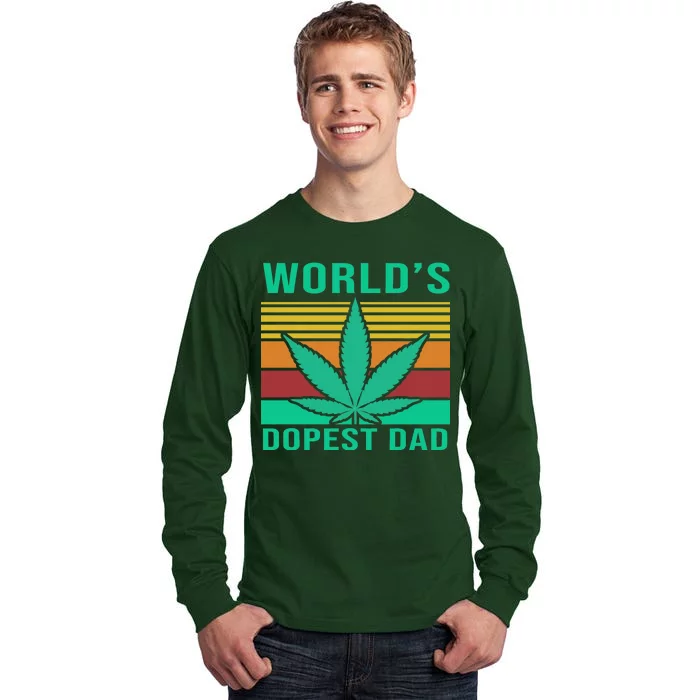 World's Dopest Dad Funny Retro Tall Long Sleeve T-Shirt