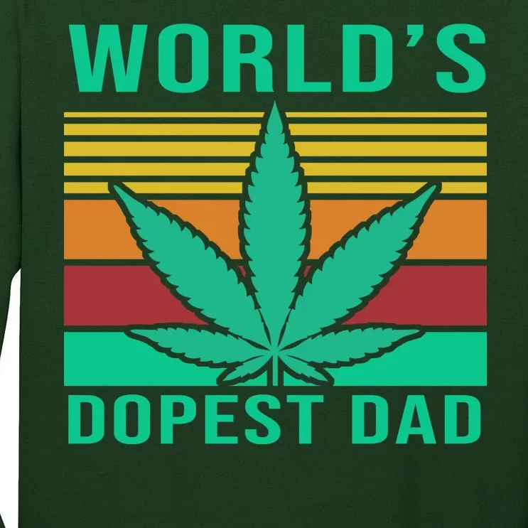 World's Dopest Dad Funny Retro Tall Long Sleeve T-Shirt