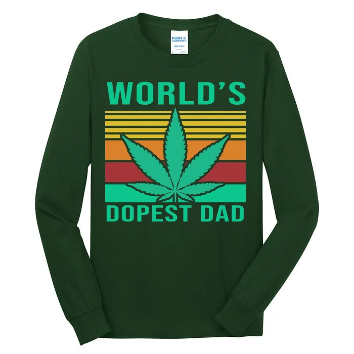 World's Dopest Dad Funny Retro Tall Long Sleeve T-Shirt