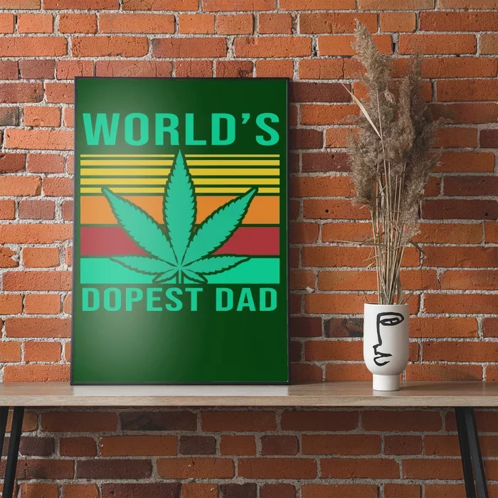 World's Dopest Dad Funny Retro Poster