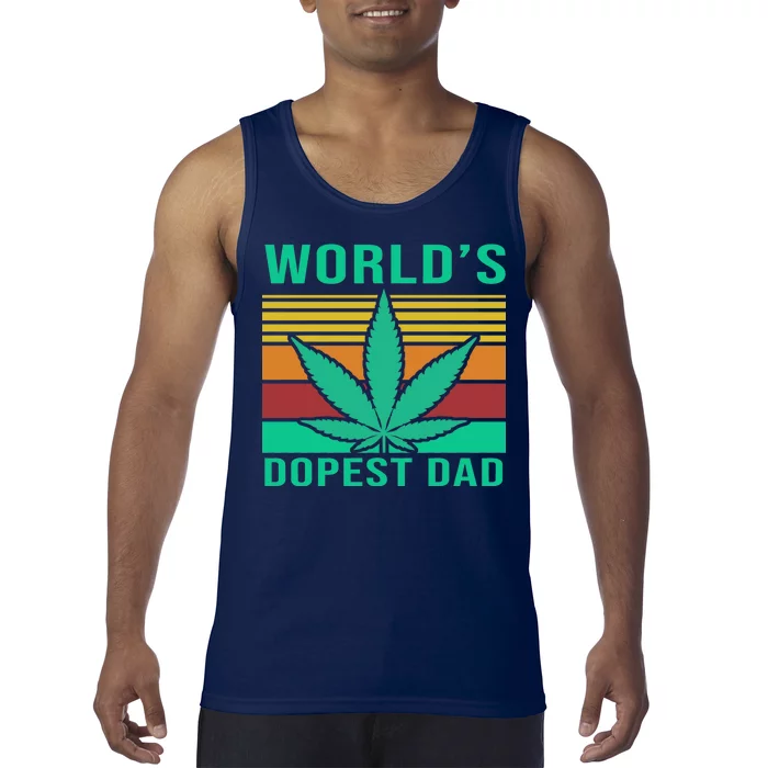 World's Dopest Dad Funny Retro Tank Top