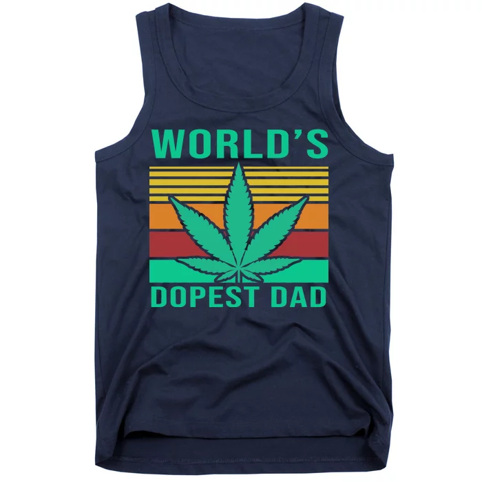 World's Dopest Dad Funny Retro Tank Top