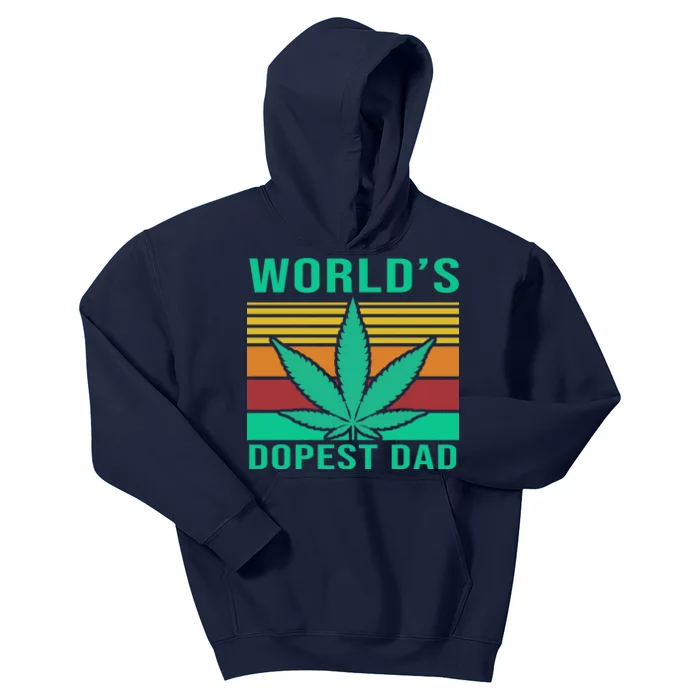 World's Dopest Dad Funny Retro Kids Hoodie