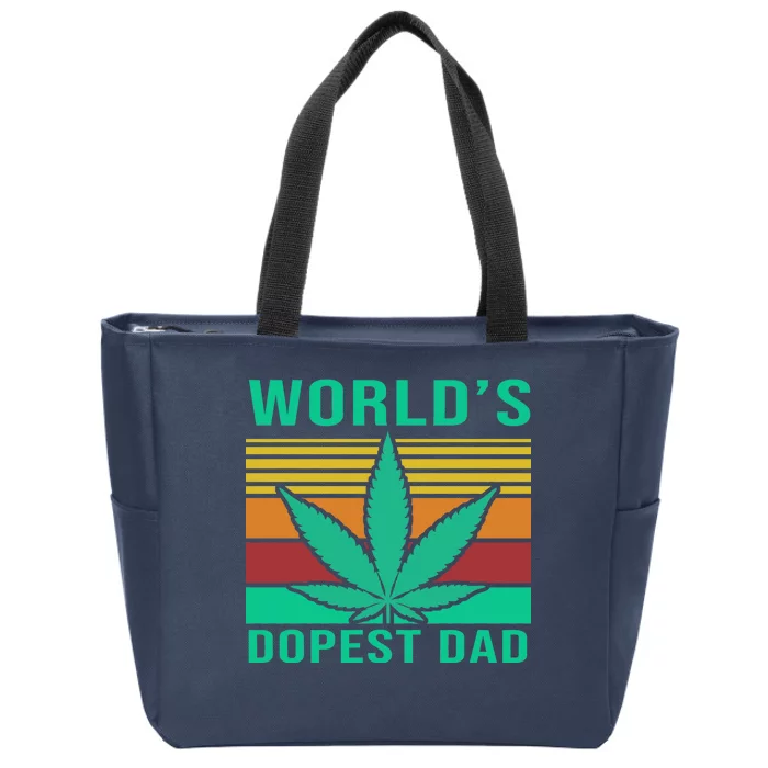 World's Dopest Dad Funny Retro Zip Tote Bag