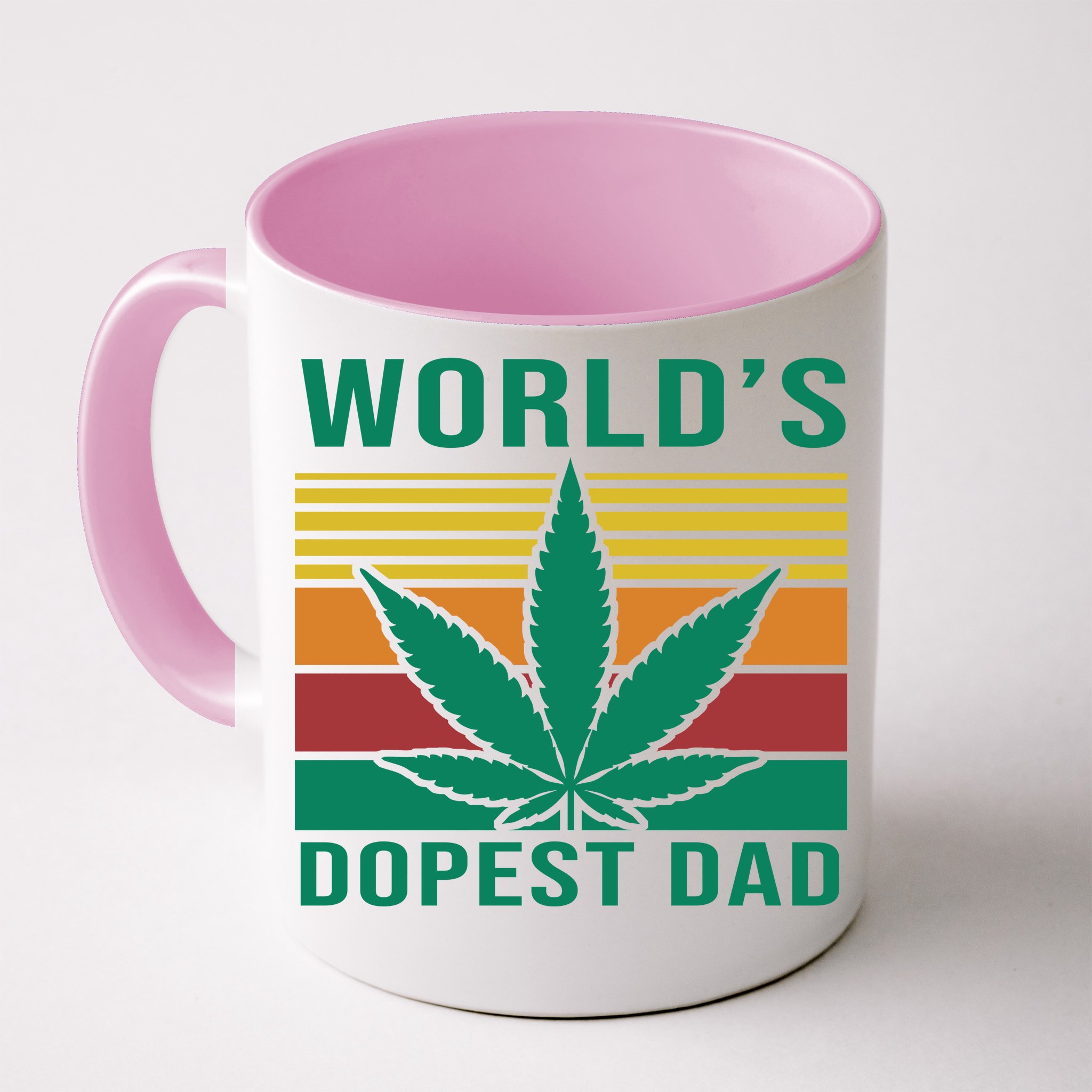 World's Dopest Dad Weed Marijuana Leaf Mug Coffee Mug Gift Tea Cups Mug 