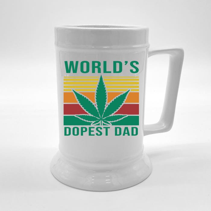 World's Dopest Dad Funny Retro Front & Back Beer Stein