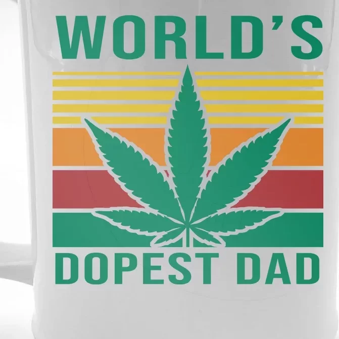 World's Dopest Dad Funny Retro Front & Back Beer Stein