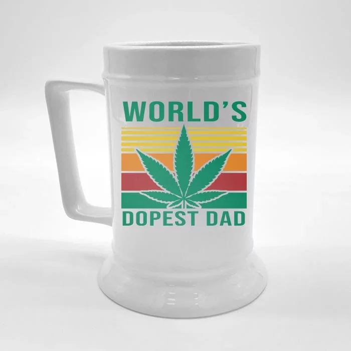 World's Dopest Dad Funny Retro Front & Back Beer Stein