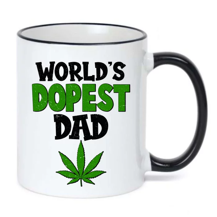 World's Dopest Dad Marijuana Weed Black Color Changing Mug