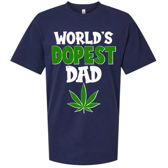 World's Dopest Dad Marijuana Weed Sueded Cloud Jersey T-Shirt