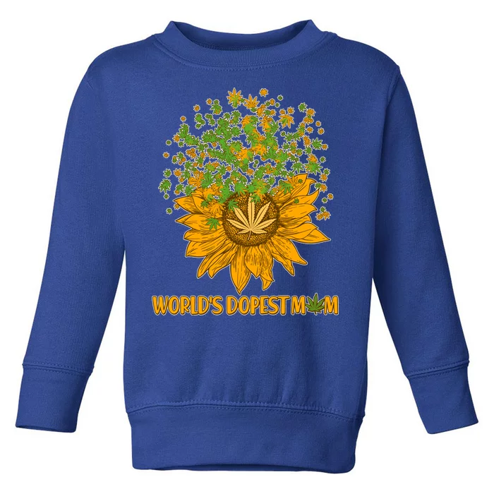 World's Dopest Mom Sunflower Toddler Sweatshirt