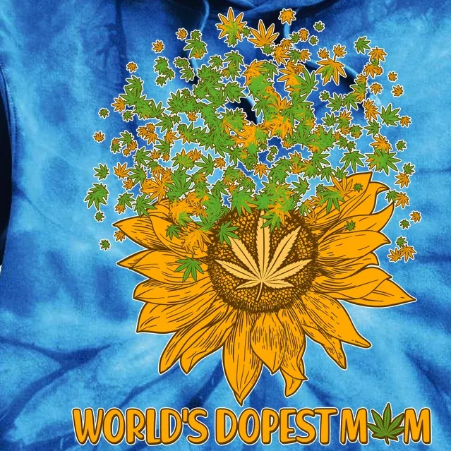 World's Dopest Mom Sunflower Tie Dye Hoodie