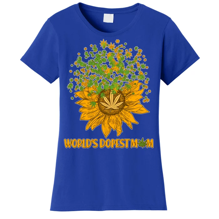 World's Dopest Mom Sunflower Women's T-Shirt