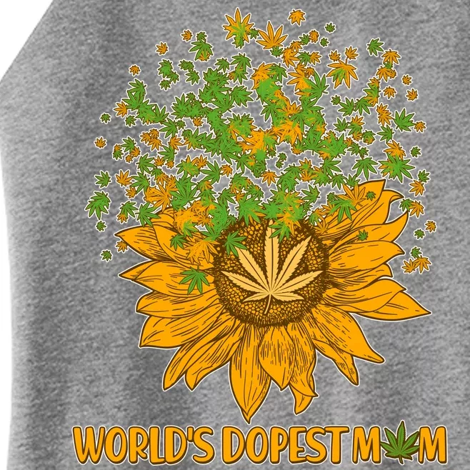 World's Dopest Mom Sunflower Women’s Perfect Tri Rocker Tank