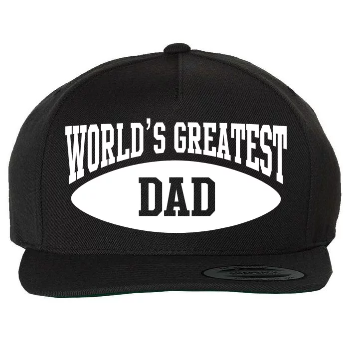 World's Greatest Dad Wool Snapback Cap