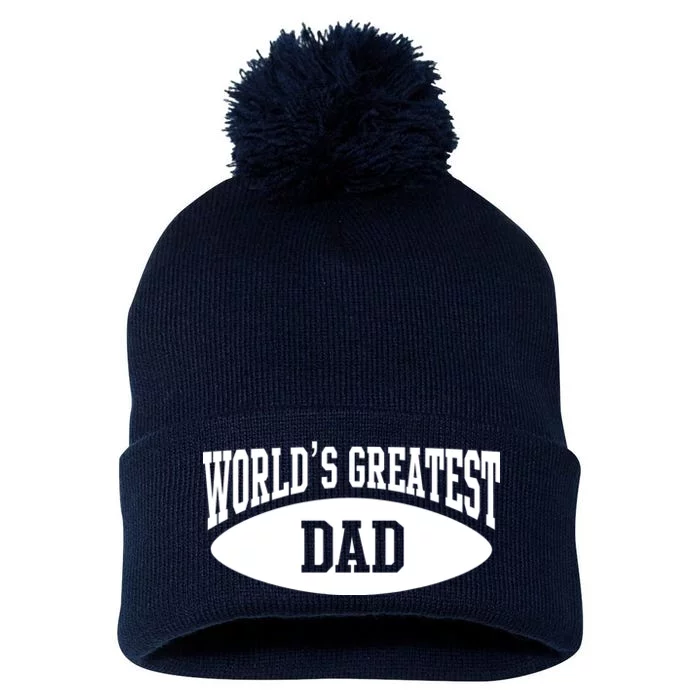 World's Greatest Dad Pom Pom 12in Knit Beanie