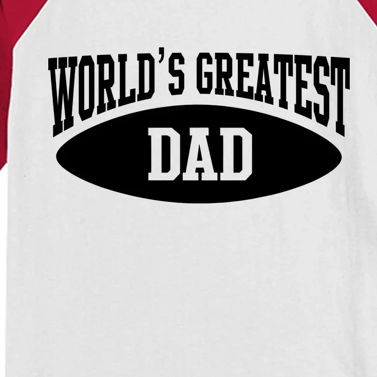 World's Greatest Dad Kids Colorblock Raglan Jersey