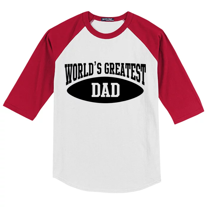 World's Greatest Dad Kids Colorblock Raglan Jersey