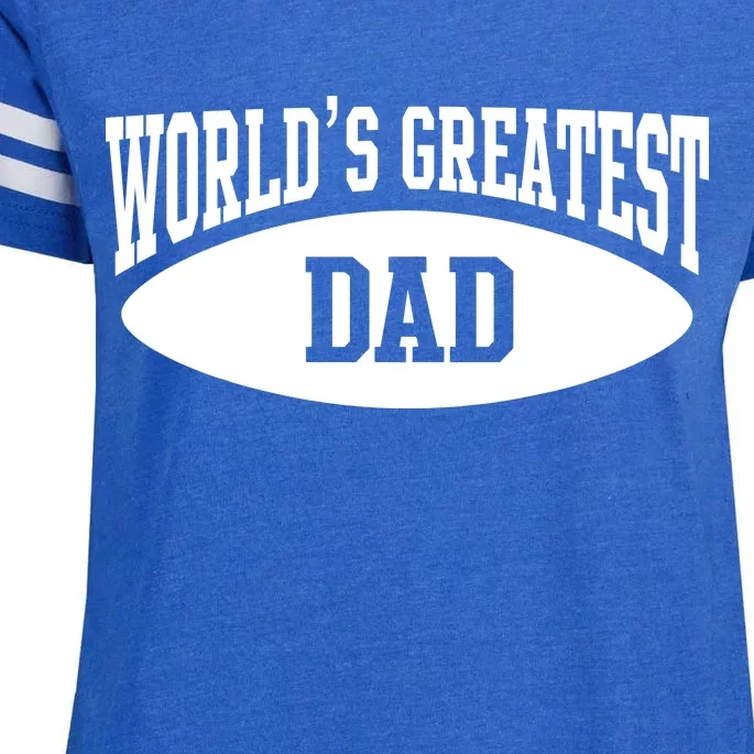 World's Greatest Dad Enza Ladies Jersey Football T-Shirt