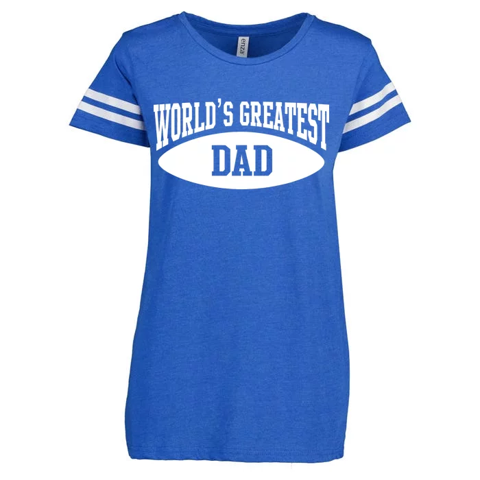 World's Greatest Dad Enza Ladies Jersey Football T-Shirt