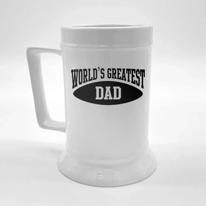 World's Greatest Dad Front & Back Beer Stein