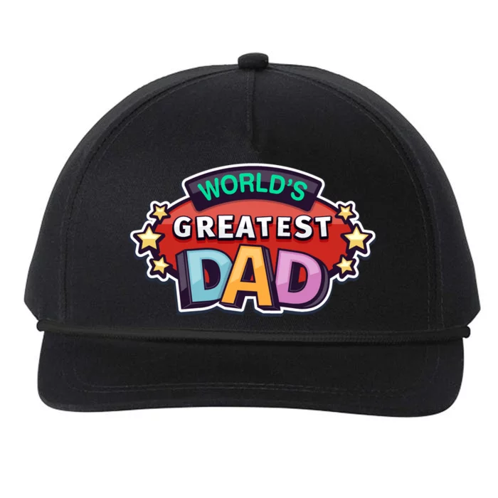 World's Greatest Dad Colorful Father's Day Snapback Five-Panel Rope Hat