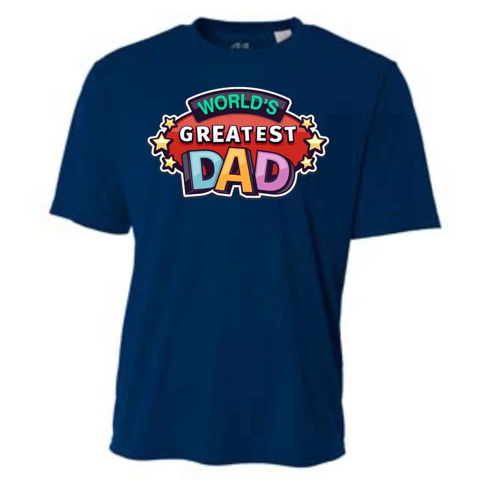 World's Greatest Dad Colorful Father's Day Cooling Performance Crew T-Shirt