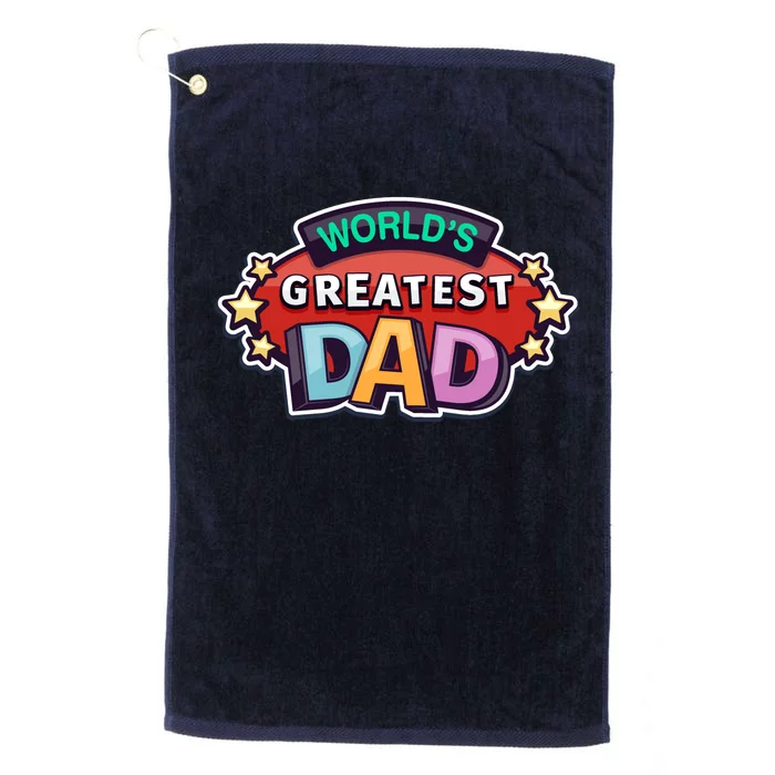 World's Greatest Dad Colorful Father's Day Platinum Collection Golf Towel