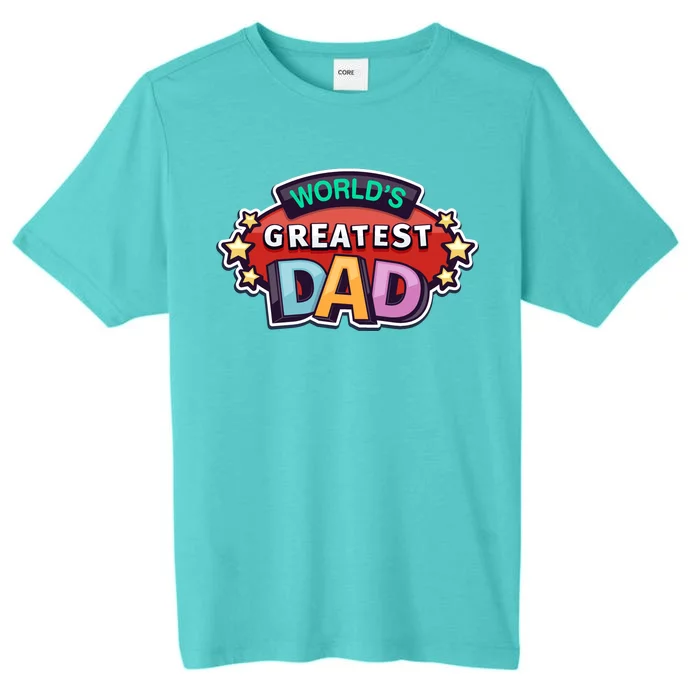 World's Greatest Dad Colorful Father's Day ChromaSoft Performance T-Shirt