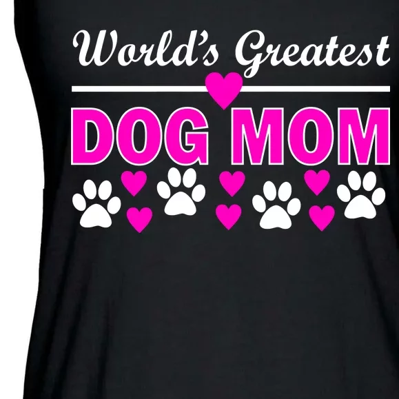 World's Greatest Dog Mom Ladies Essential Flowy Tank