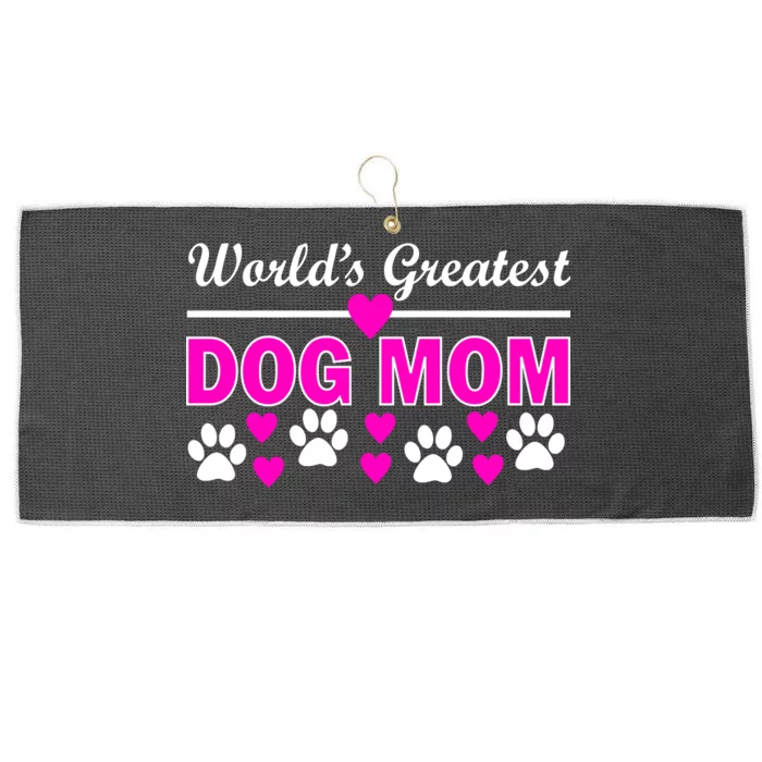 World's Greatest Dog Mom Large Microfiber Waffle Golf Towel