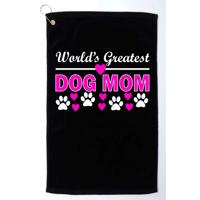 World's Greatest Dog Mom Platinum Collection Golf Towel