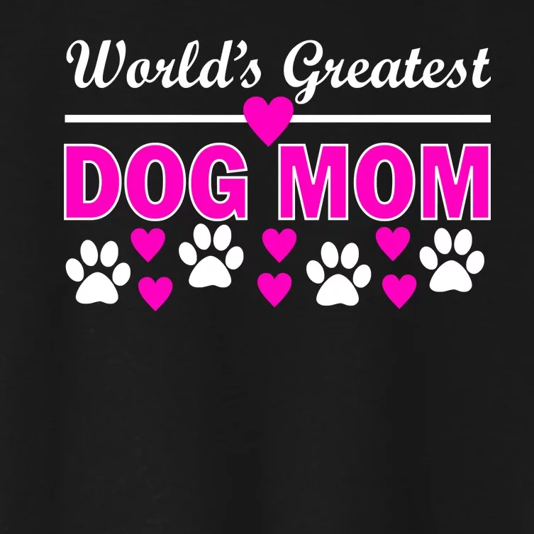 World's Greatest Dog Mom Women's Crop Top Tee