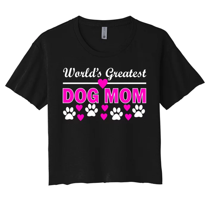 World's Greatest Dog Mom Women's Crop Top Tee